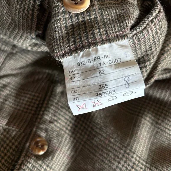 Polo Ralph Lauren Vintage Plaid Wool Made In Japan Trousers Pants Men's Sz 31*29 - Picture 6 of 10